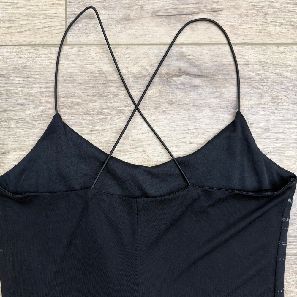 Vintage Whimsigoth Y2K Black Sheer Mesh Mermaid Midi Dress Stretchy‎ Byer Too - Picture 8 of 16